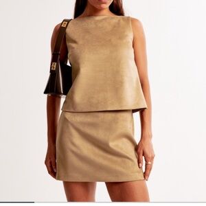 Abercrombie & Fitch Suede Sleeveless Top